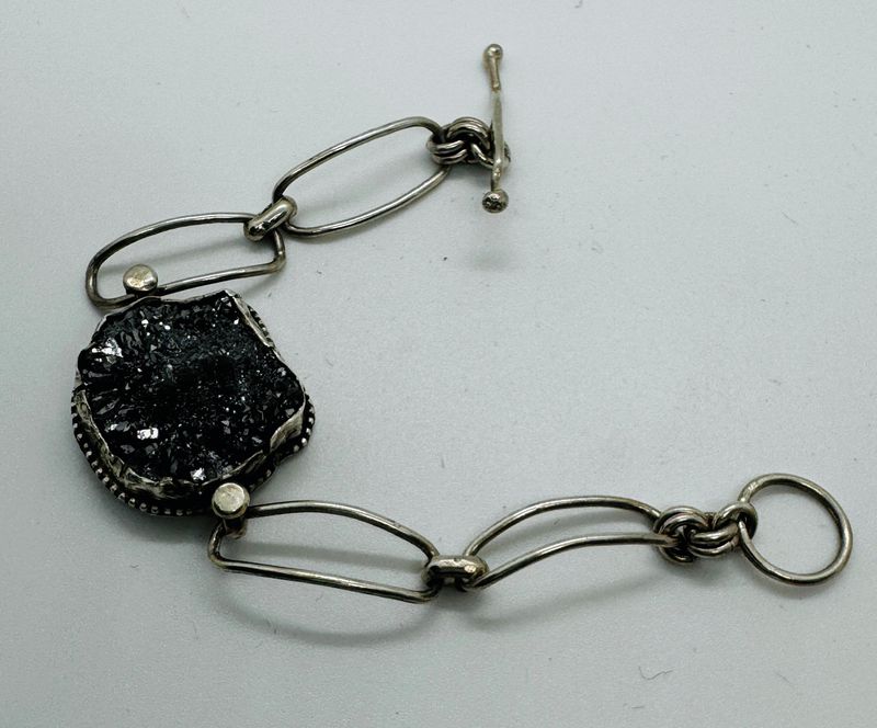 Stendardo Bracelet Charcoal Druzy