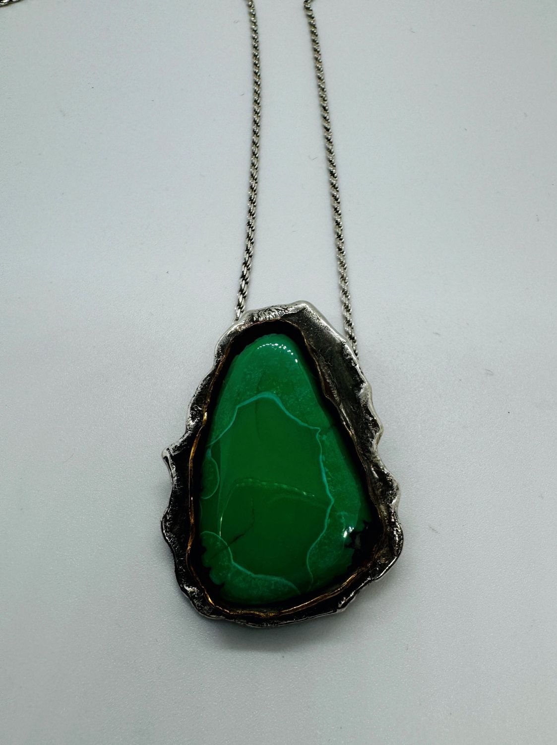 Stendardo Necklace Rare Apple Green Turquoise