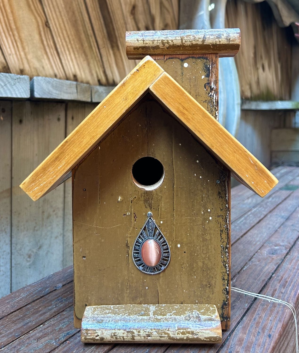 Rivers Birdhouse Brown/Orange Pendant