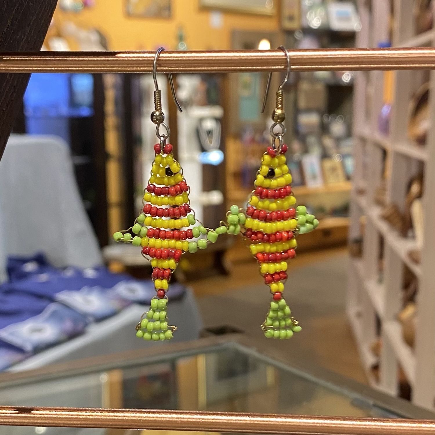 Juekoff Earrings Yellow/Red Fish