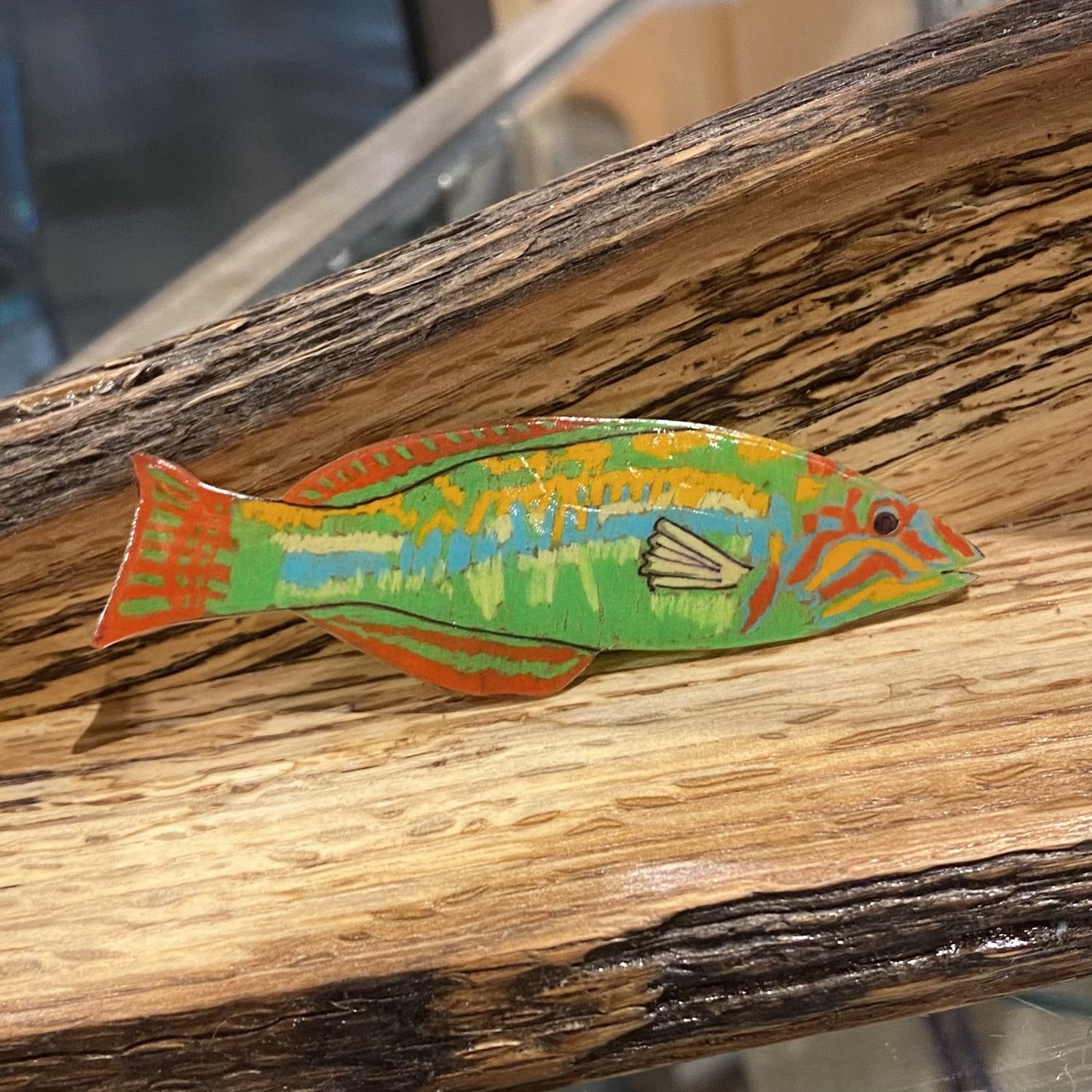 Juekoff Pin Green/Red Shrink  Fish