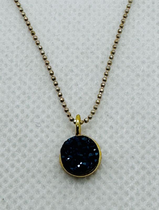 Stendardo Necklace Blue Druzy GF