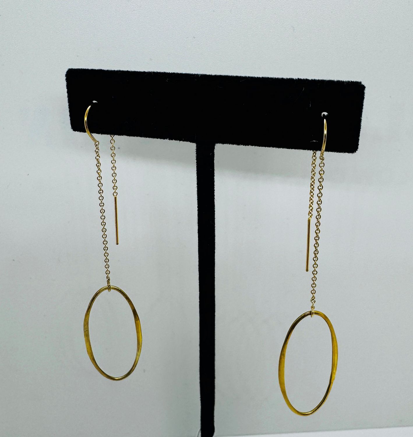 Stendardo Earring Gold Oval Threader