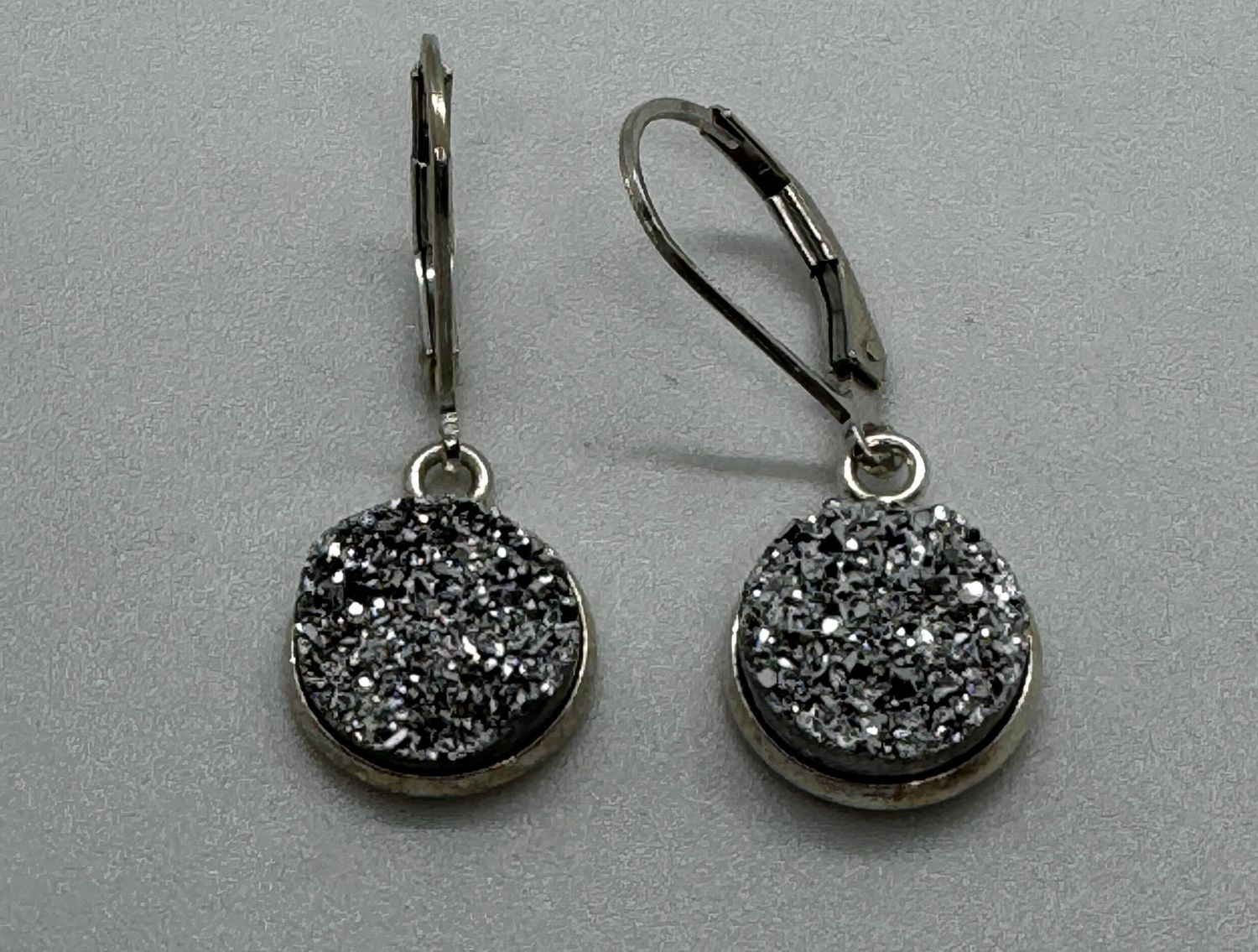 Stendardo Earring Silver Druzy Silver