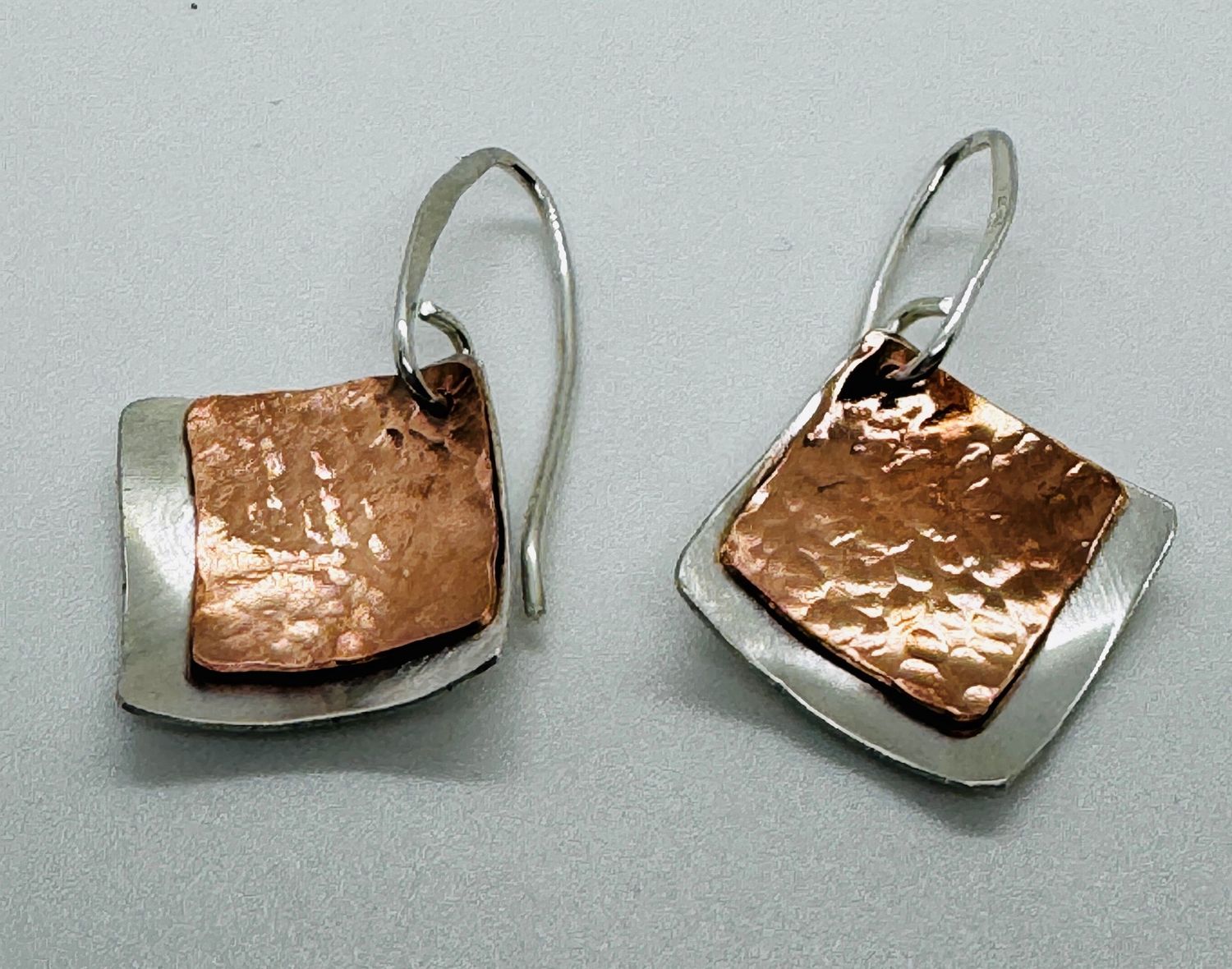 Gonzales Earring Silver and Copper squares