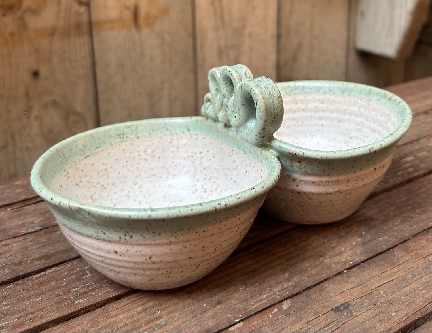 Johnson Double Bowl Light Aqua Rim