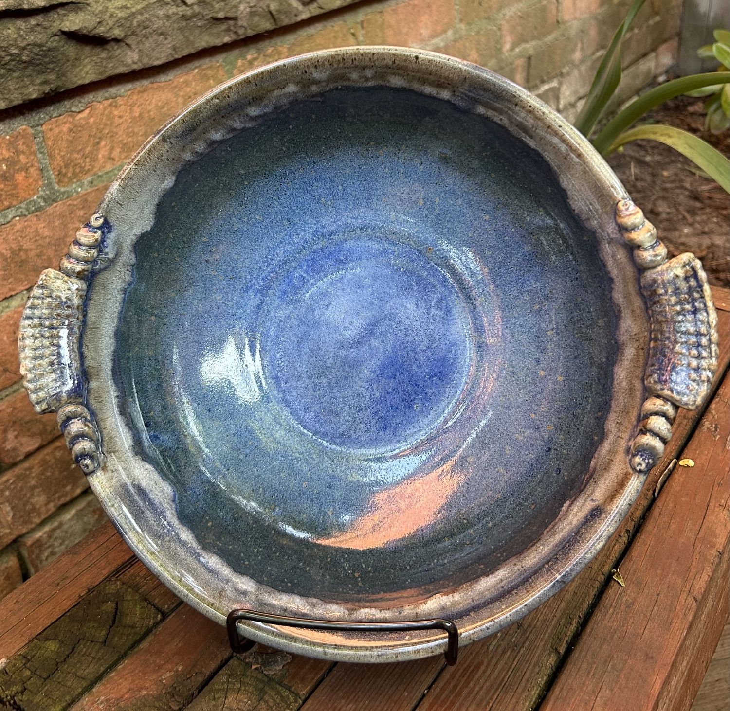 Johnson Bowl w/Lug Handles Blue