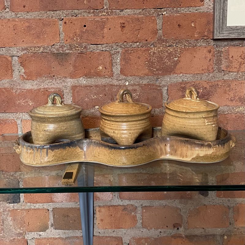 STOLER 4 Piece Condiment Jar set