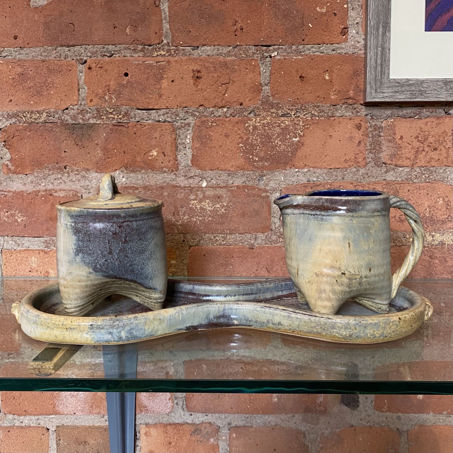 STOLER Cream and Sugar with Tray Set