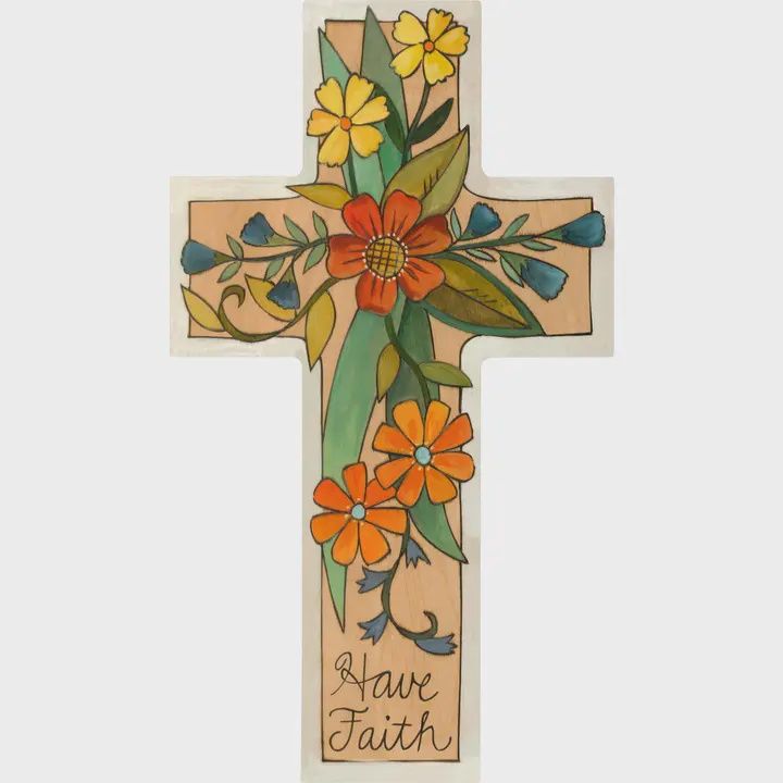 Sticks Grow Faith Cross Plaque