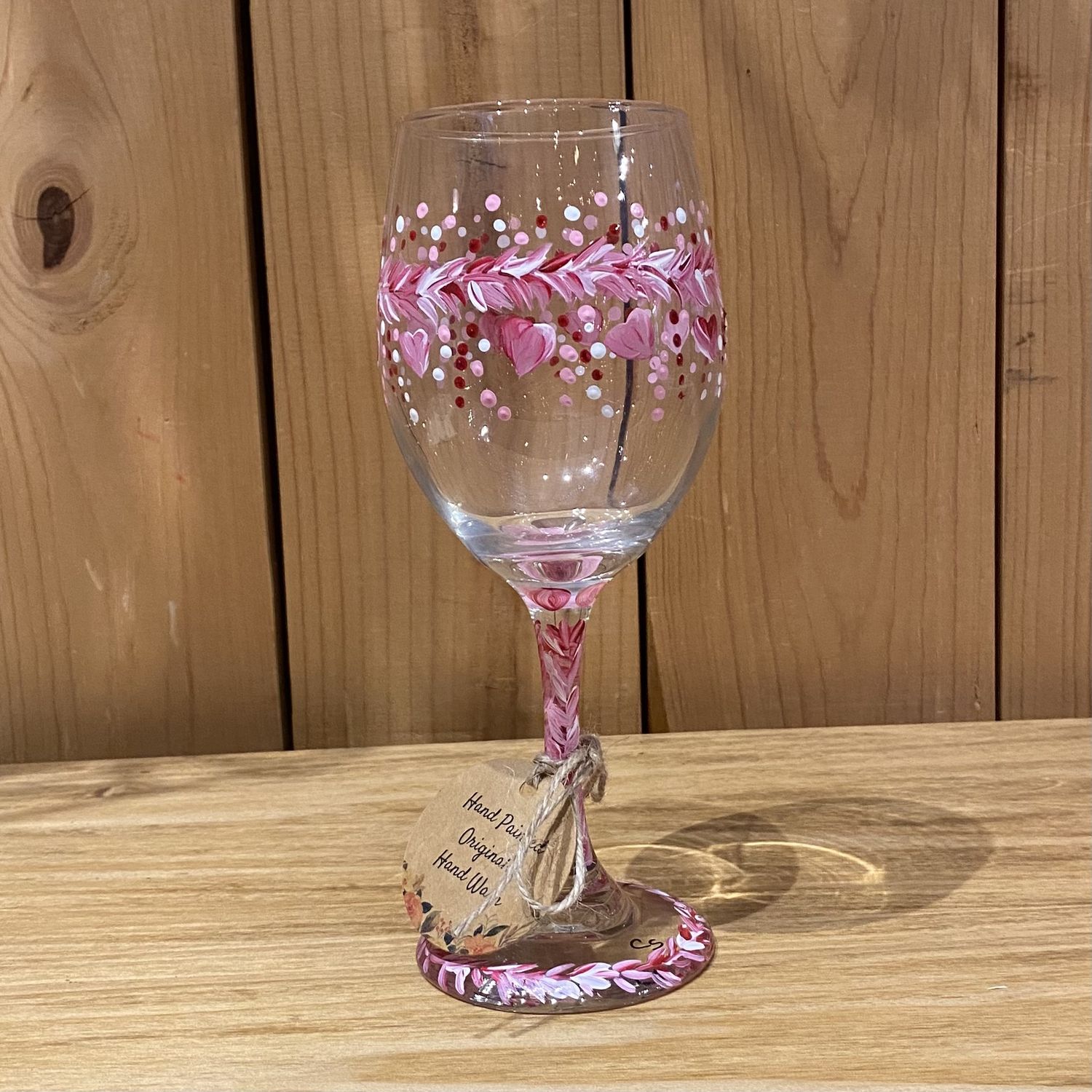 Snyder Hand Painted Wine Garland Hearts