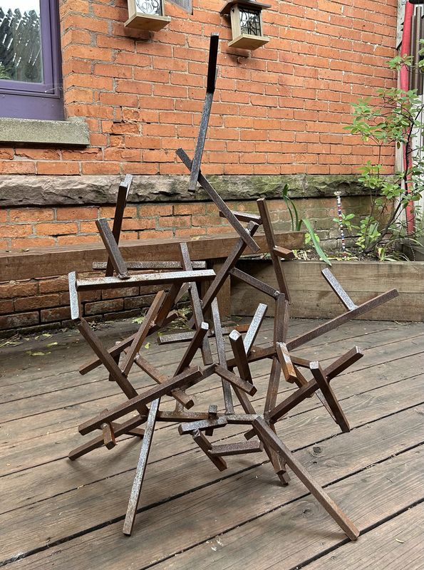 Iron Art Wild Bars Iron Sculpture Large