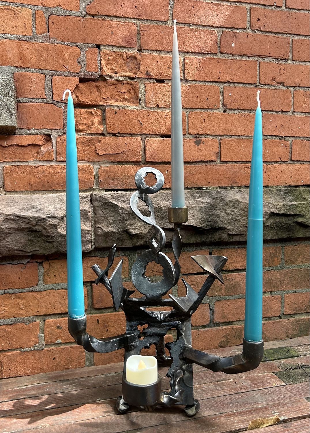 Iron Art Candlestick Holder Iron Sculpture Medium