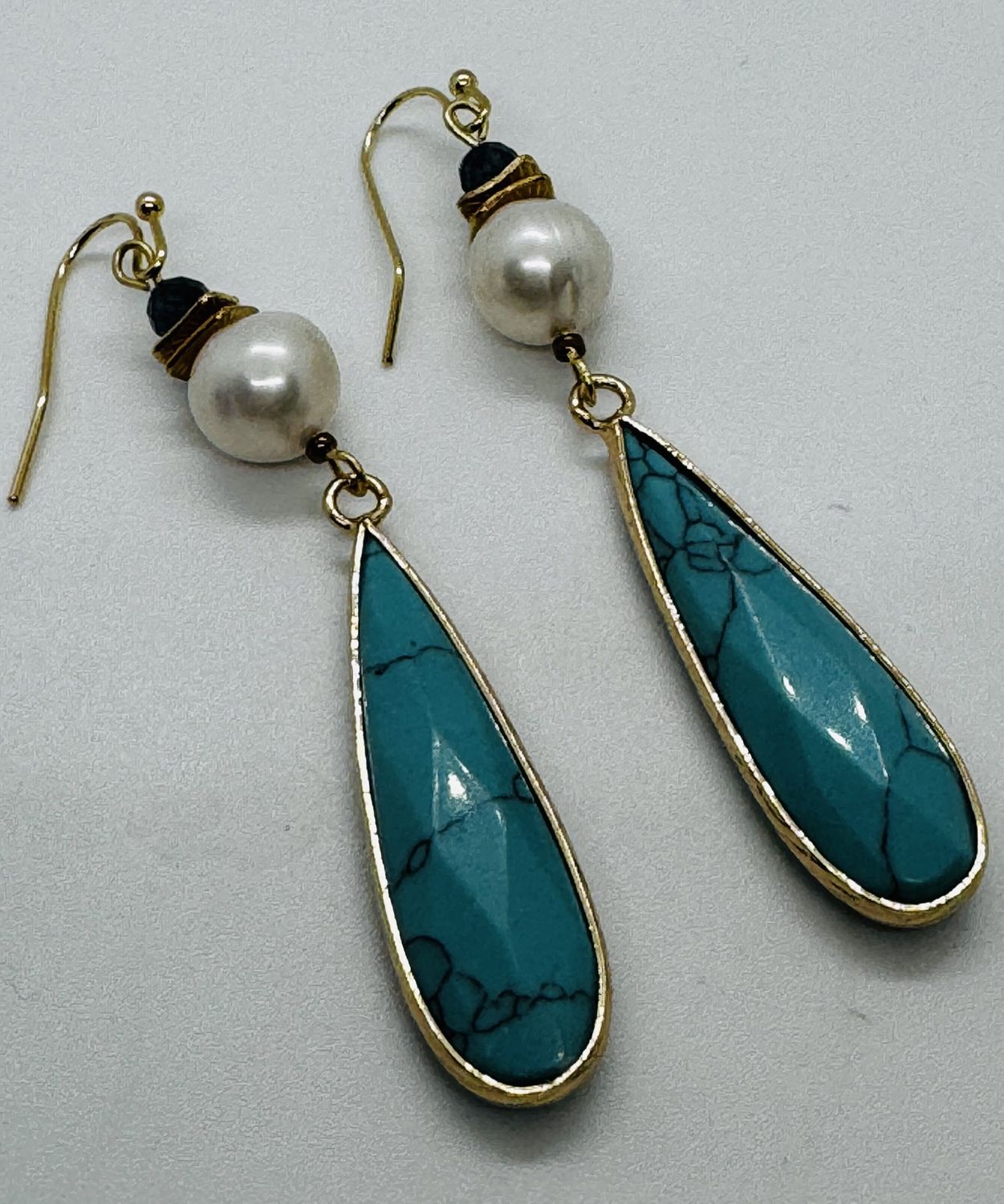 Garnish Earrings Turquoise Teardrops