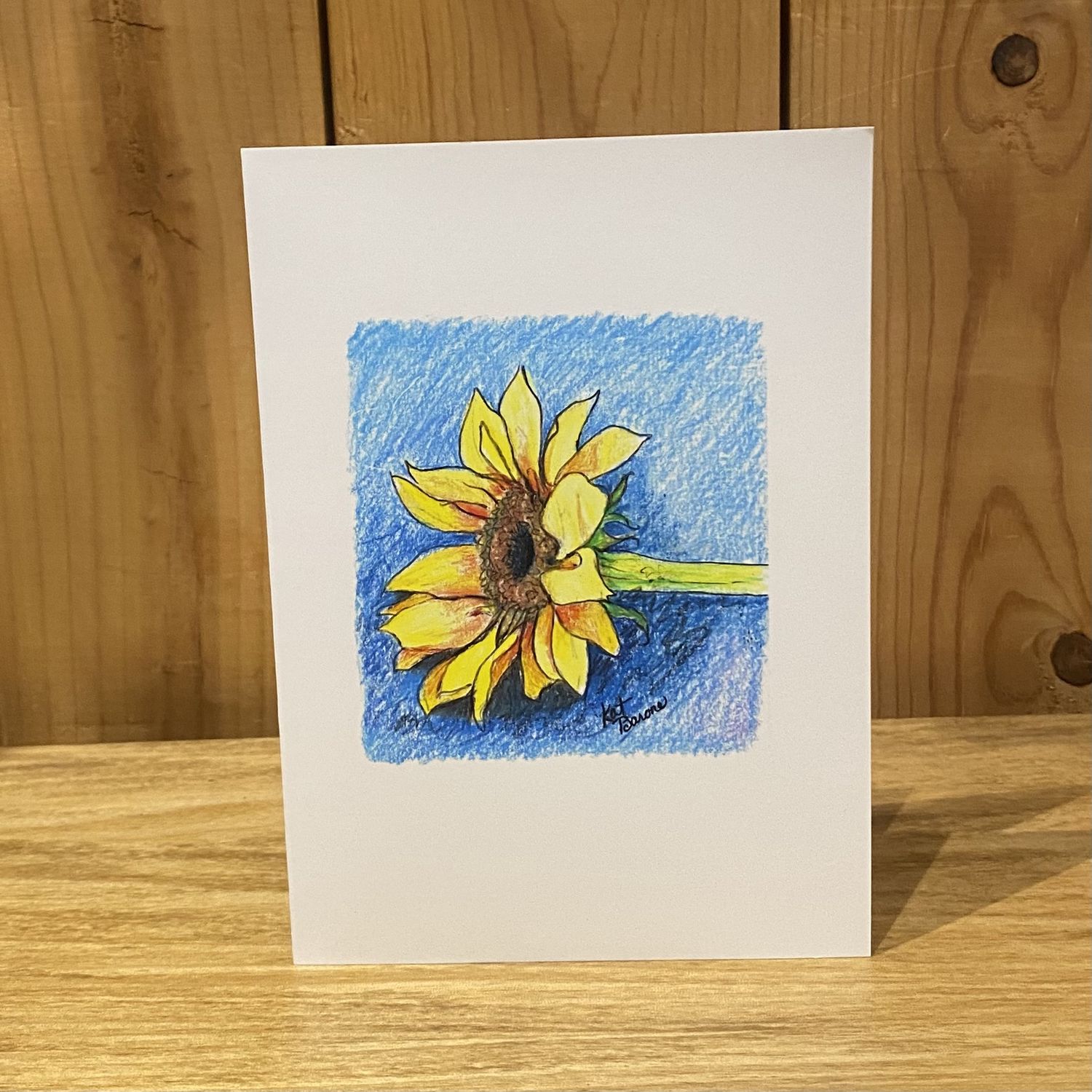 KatKando Card &quot;Sunflower Crayon&quot;