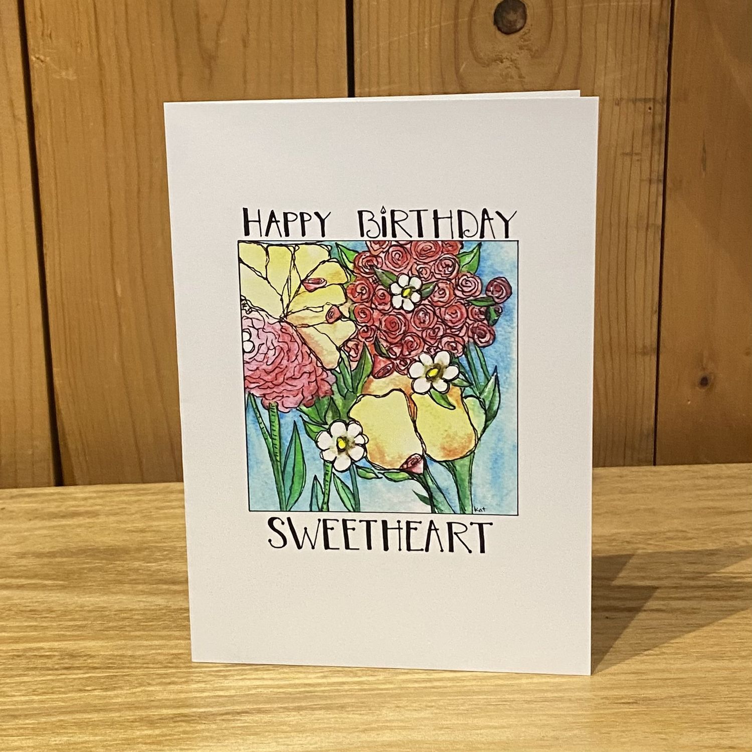 KatKando Card, Happy Birthday Sweetheart