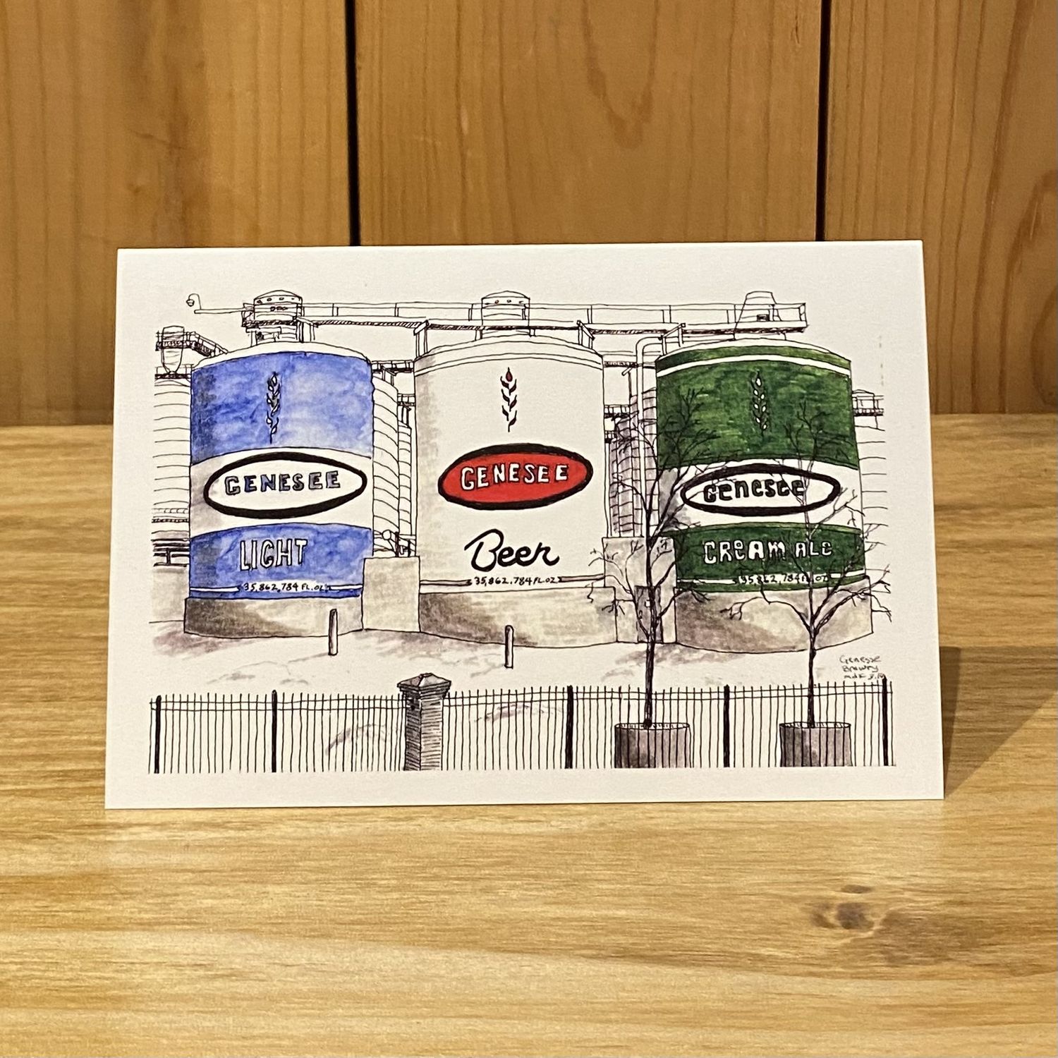 Kannard Card Genesse Brewery Tanks