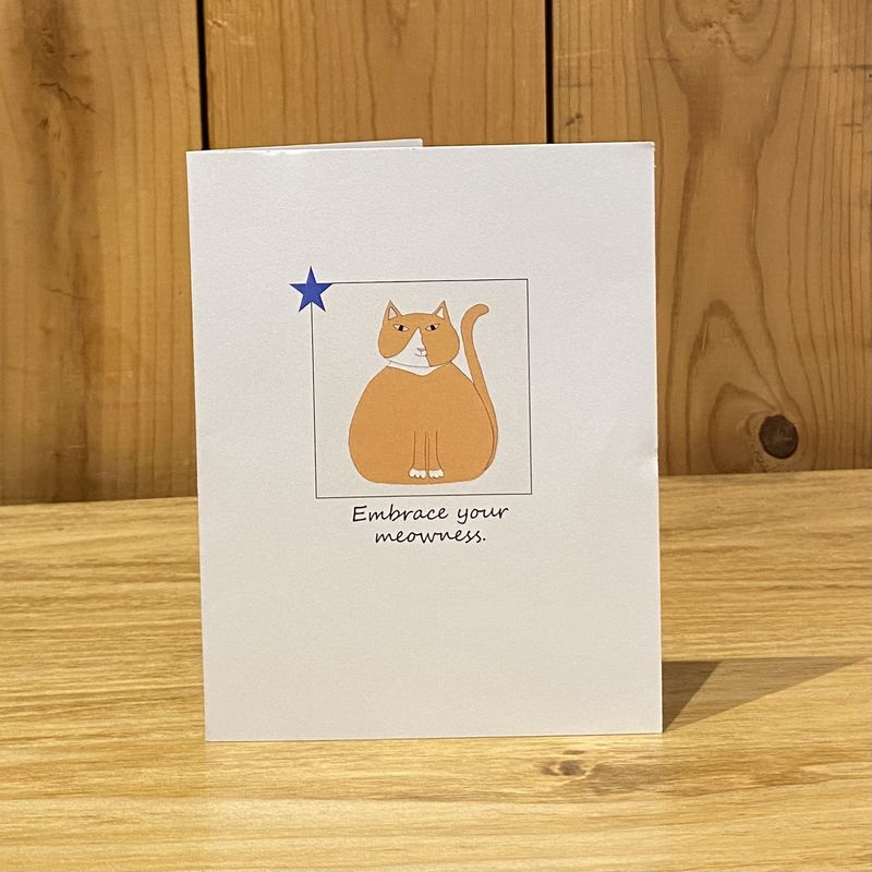 Stick With Mary Meowness Text Card