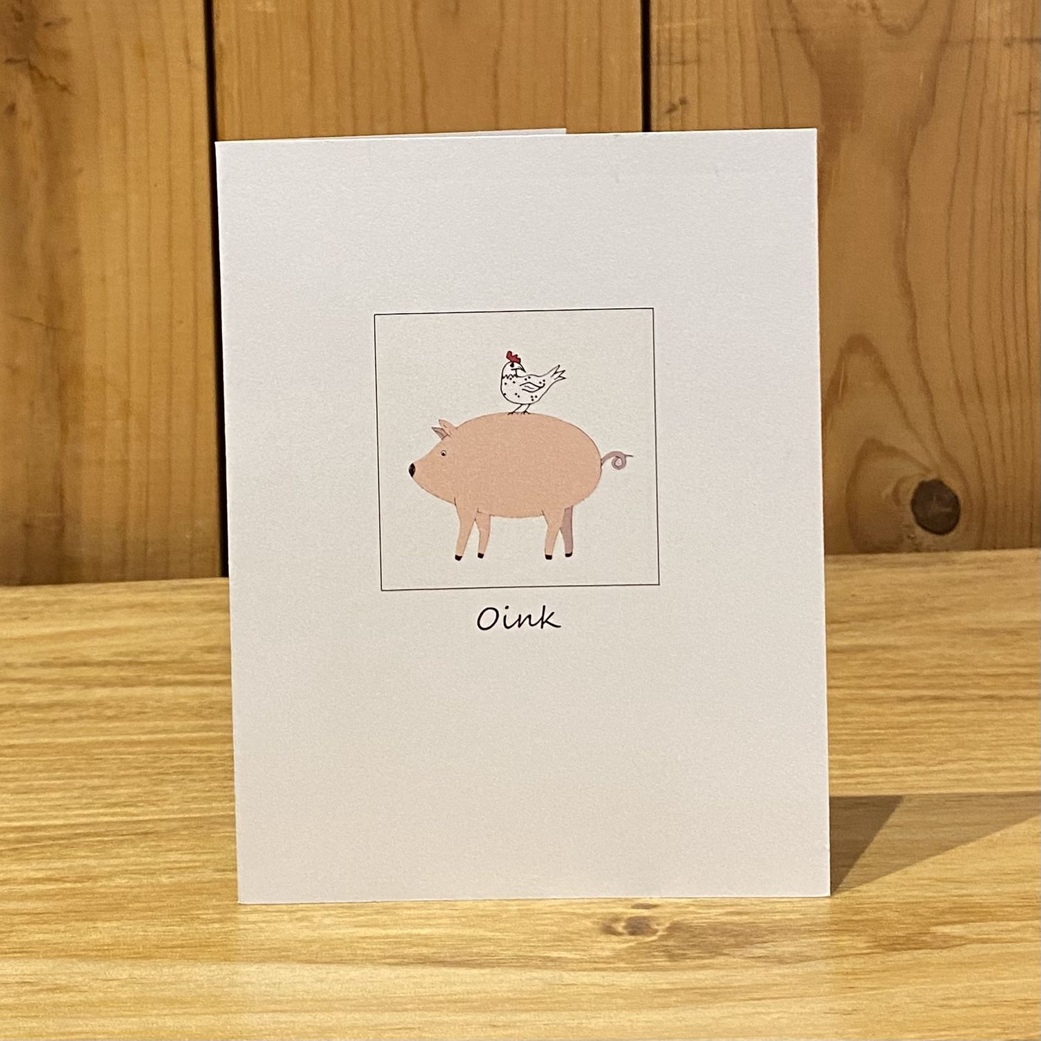 Stick With Mary Oink Card Text Card