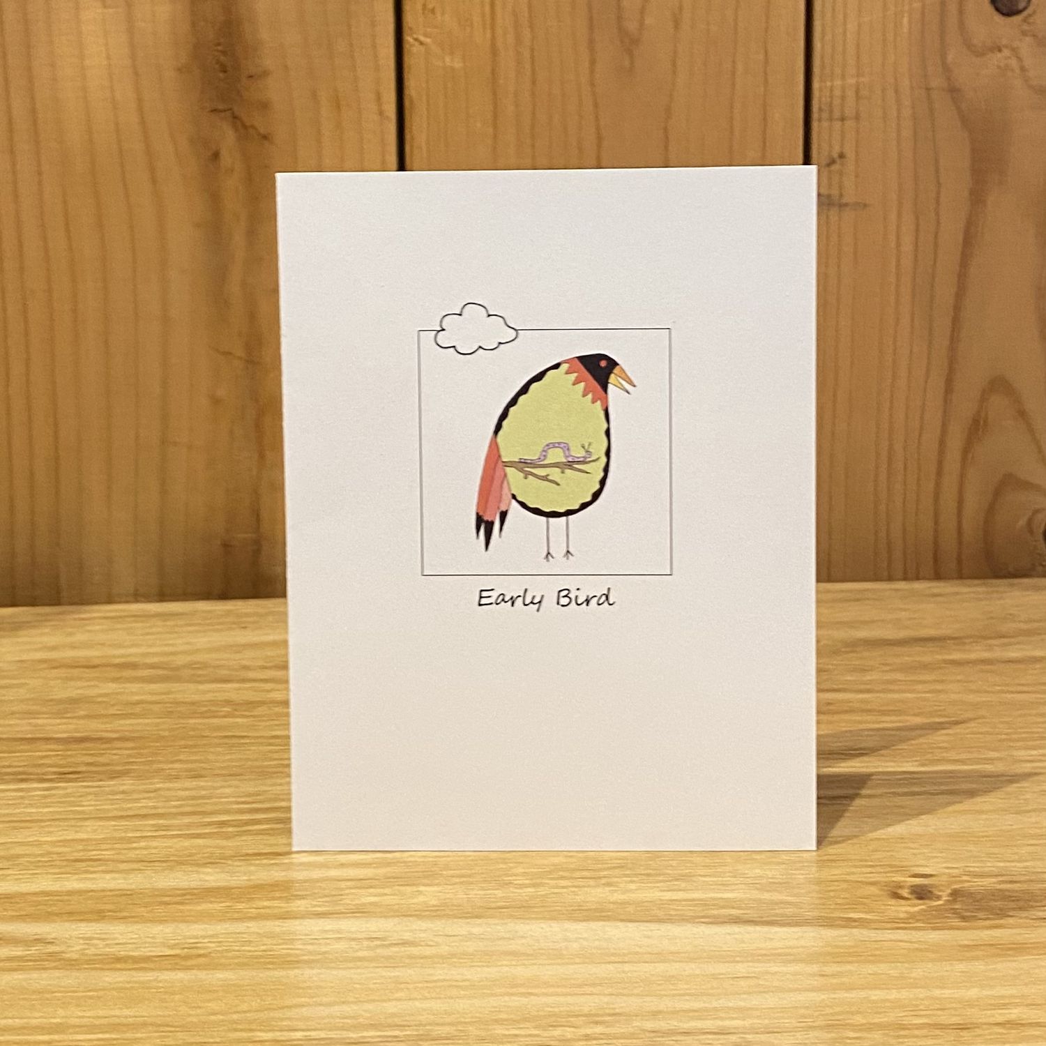 Stick With Mary Early Bird Card Text Card