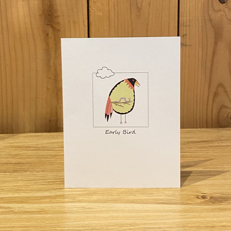 Stick With Mary Early Bird Card Text Card