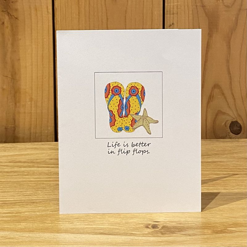 Stick With Mary Life In Flip Flops Text Card