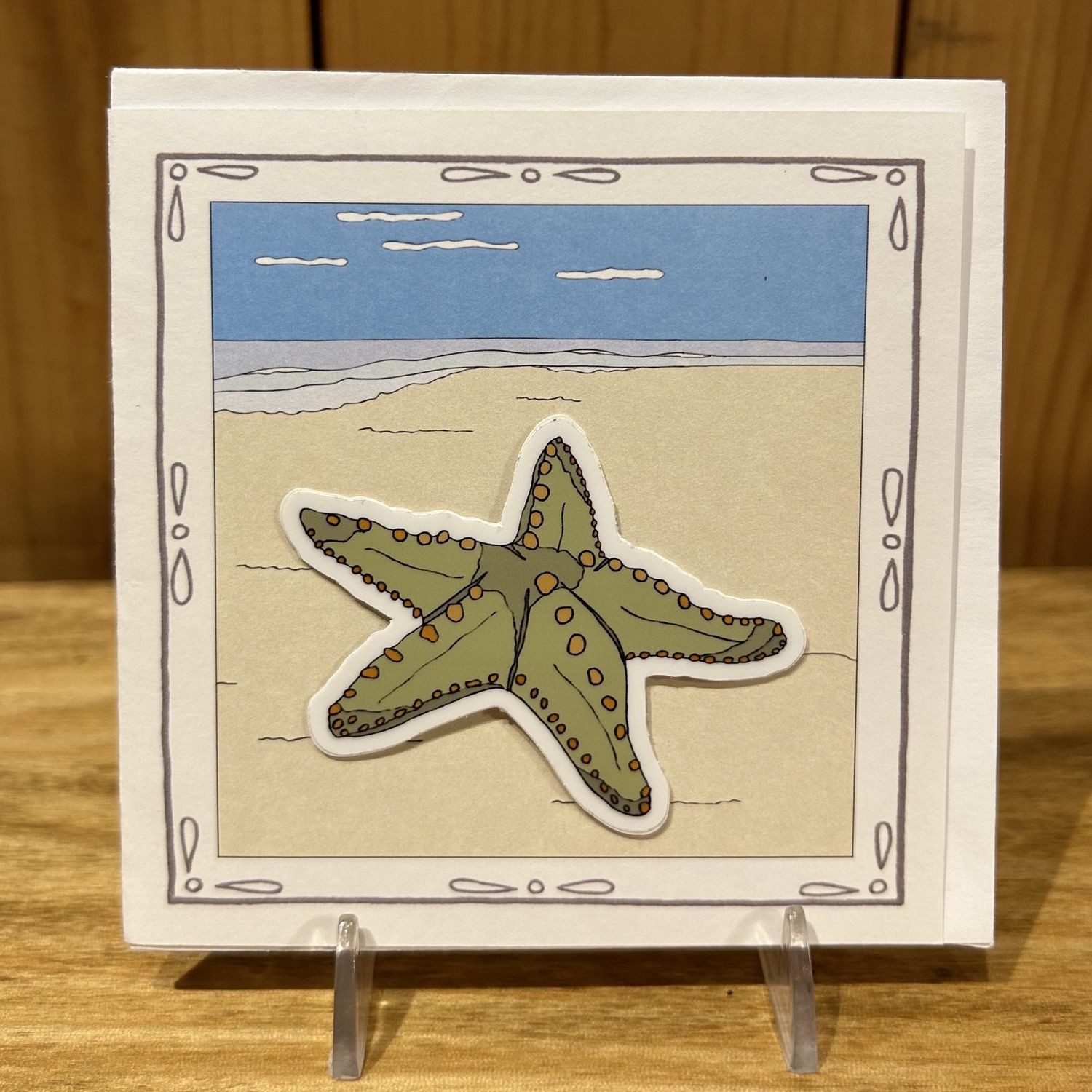 Stick With Mary Starfish Sticker Card