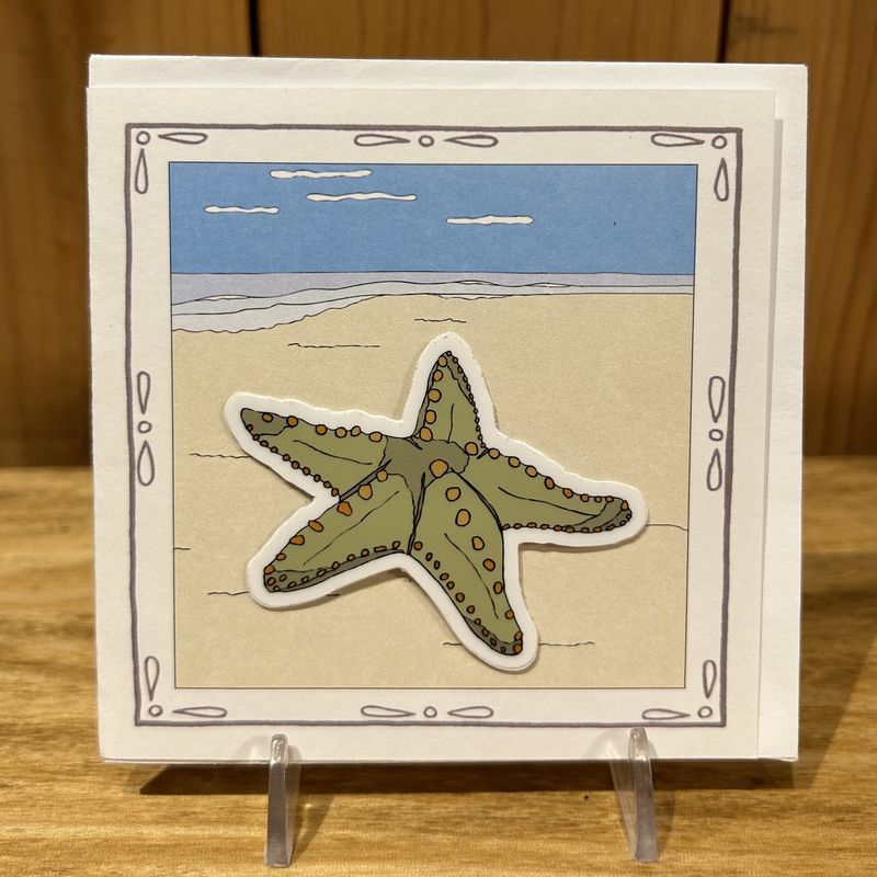 Stick With Mary Starfish Sticker Card
