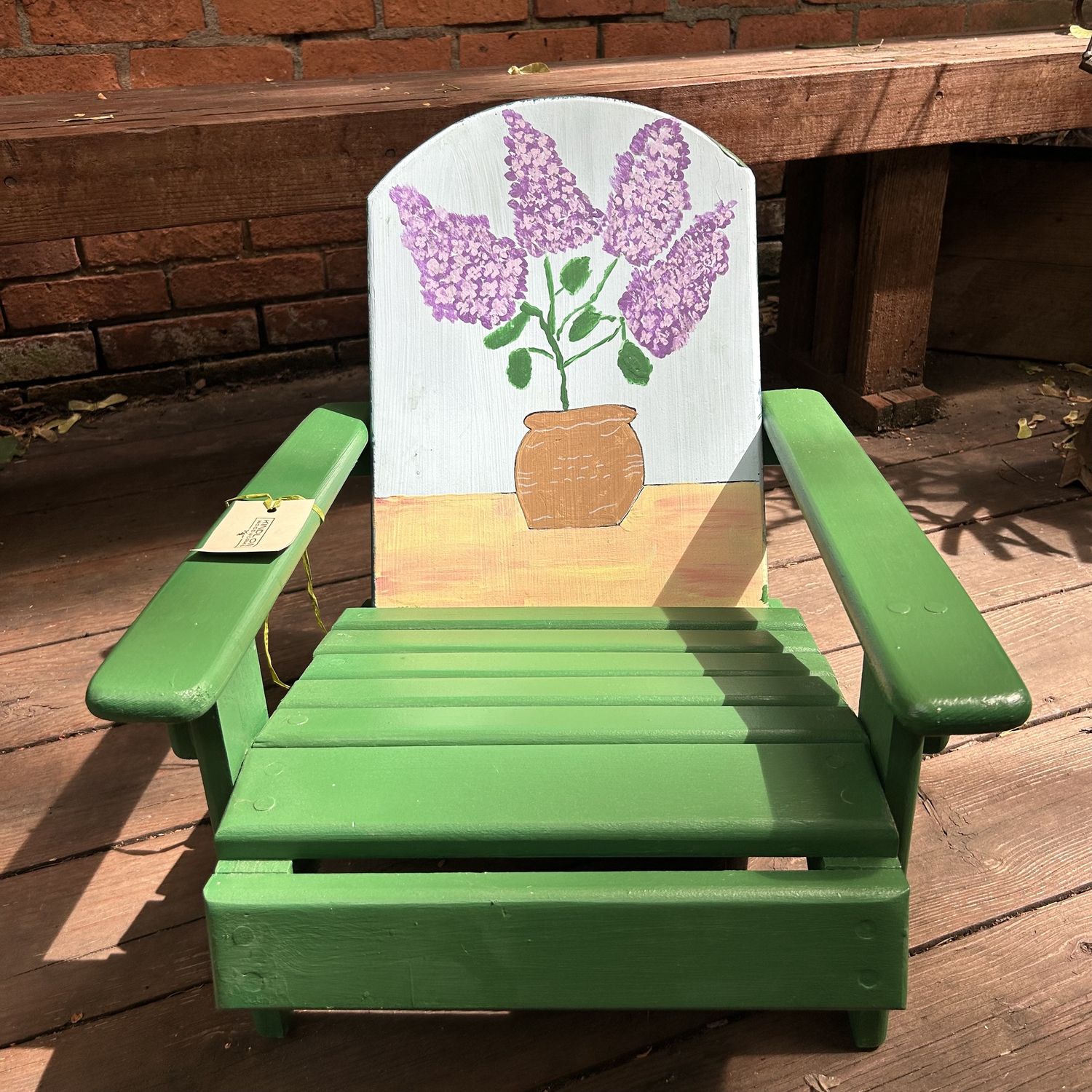 Kindlon Childs Adirondack Chair Green w/Lilac