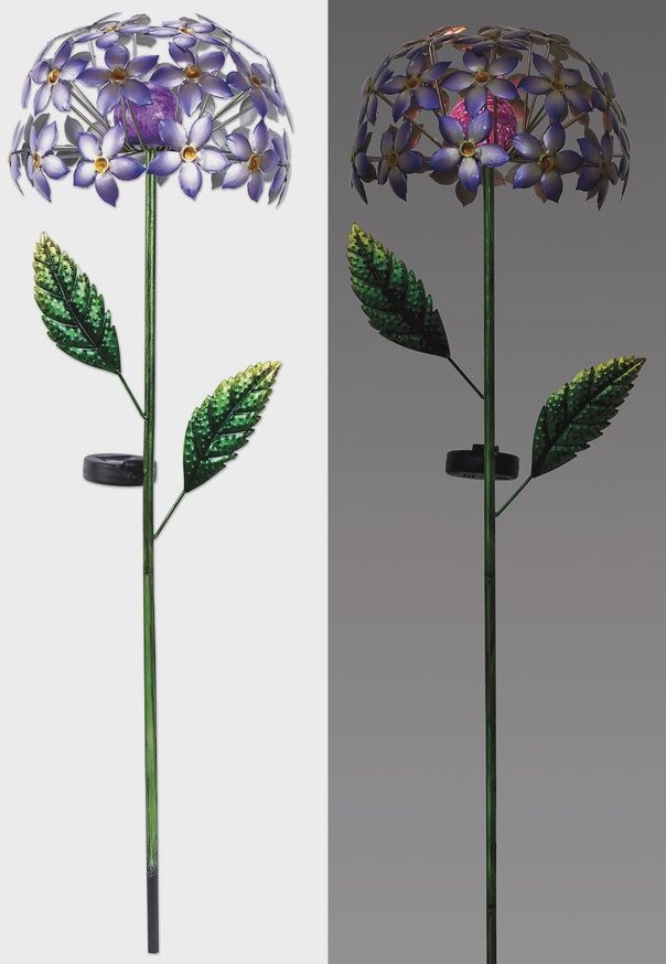 Sunset Solar Hydrangea Garden Stake