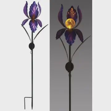 Sunset Iris Solar Stake Purple