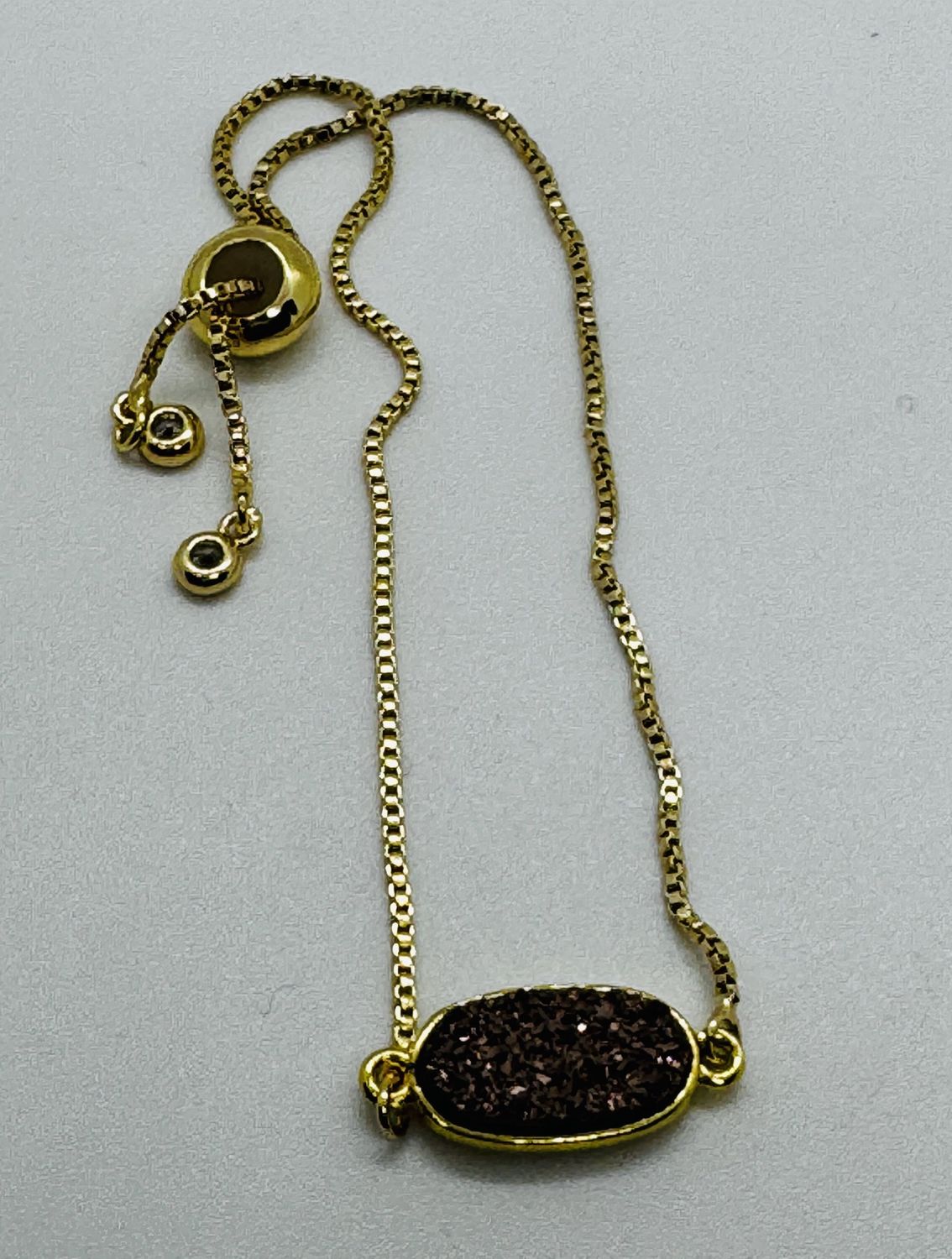 Kalli Bracelet Gold Plated Copper Copper Synthetic Druzy