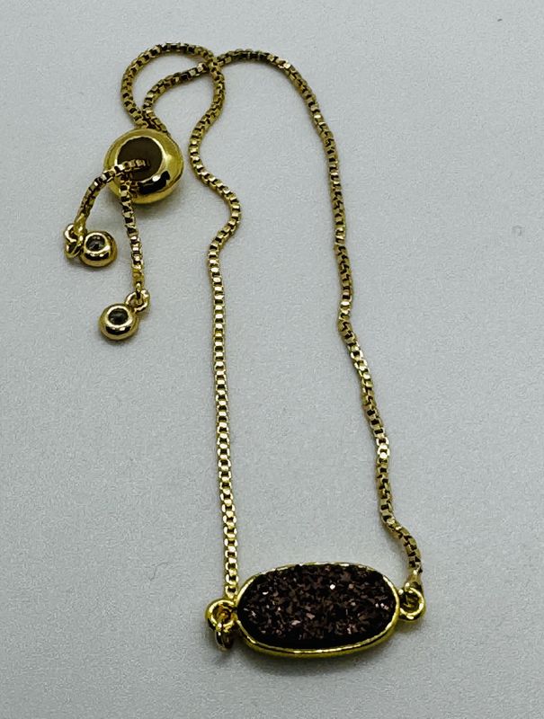 Kalli Bracelet Gold Plated Copper Copper Synthetic Druzy