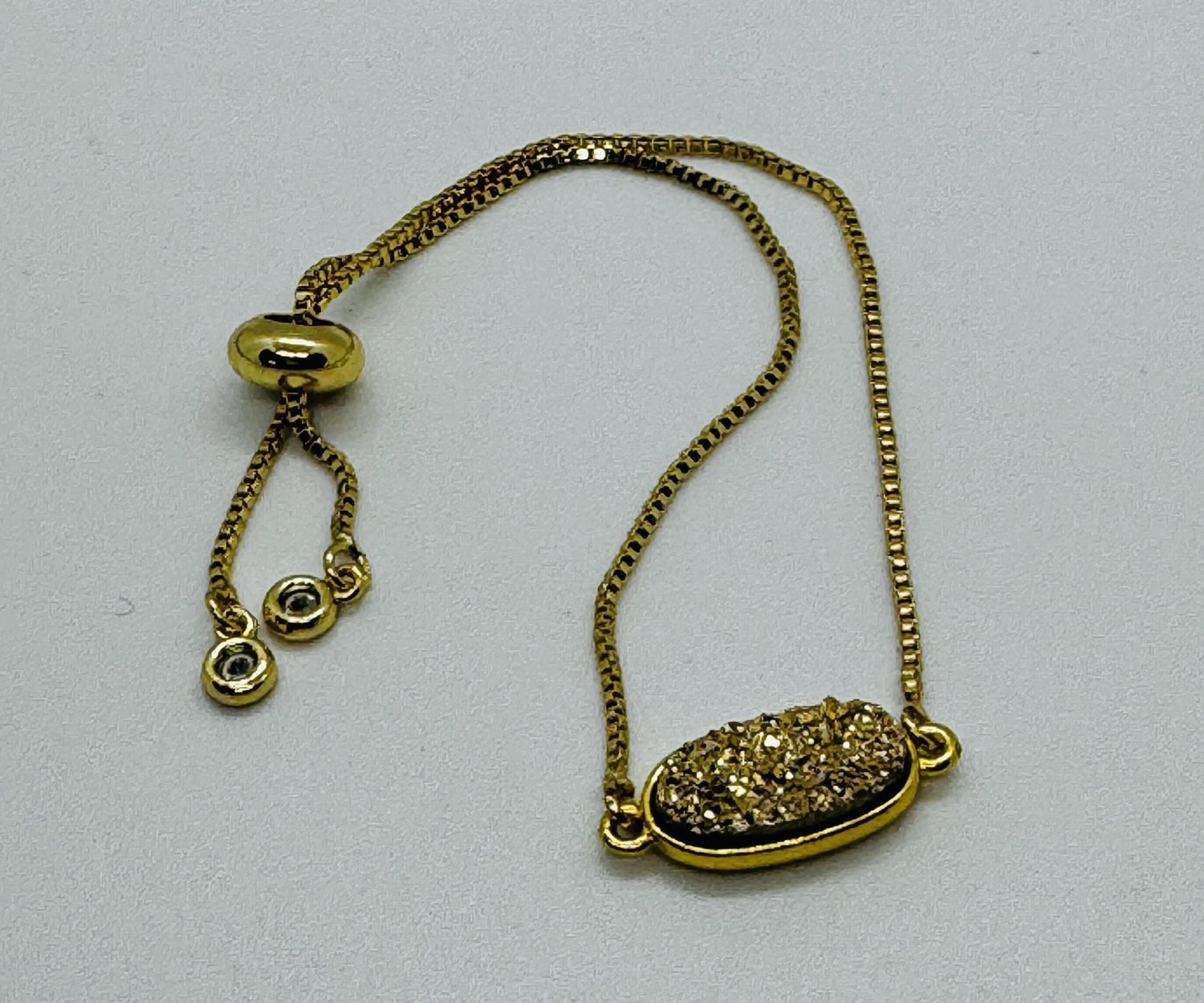 Kalli Bracelet Gold Plated Synthetic Gold Druzy