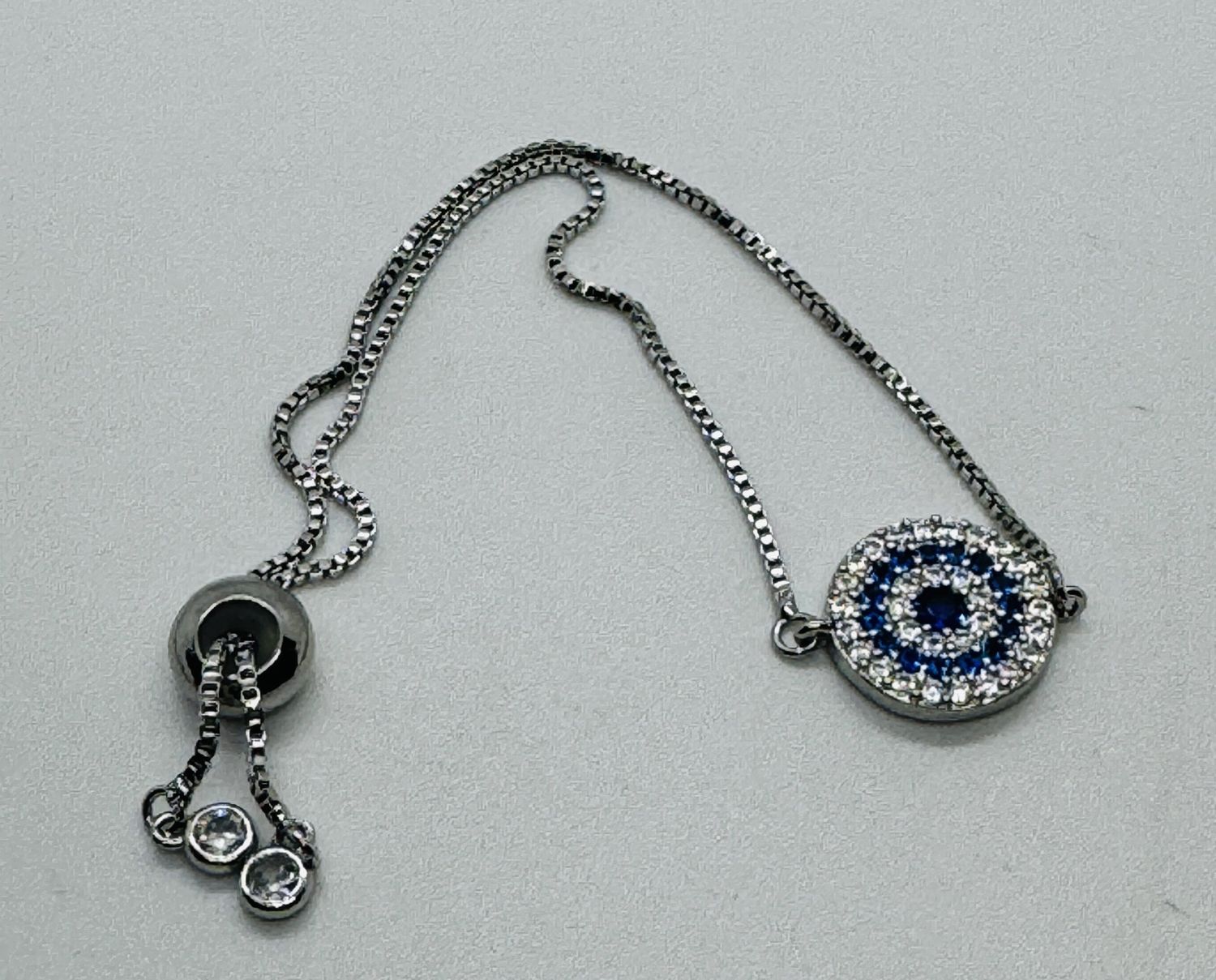 Kalli Bracelet Micro Pave CZ Blue and Clear