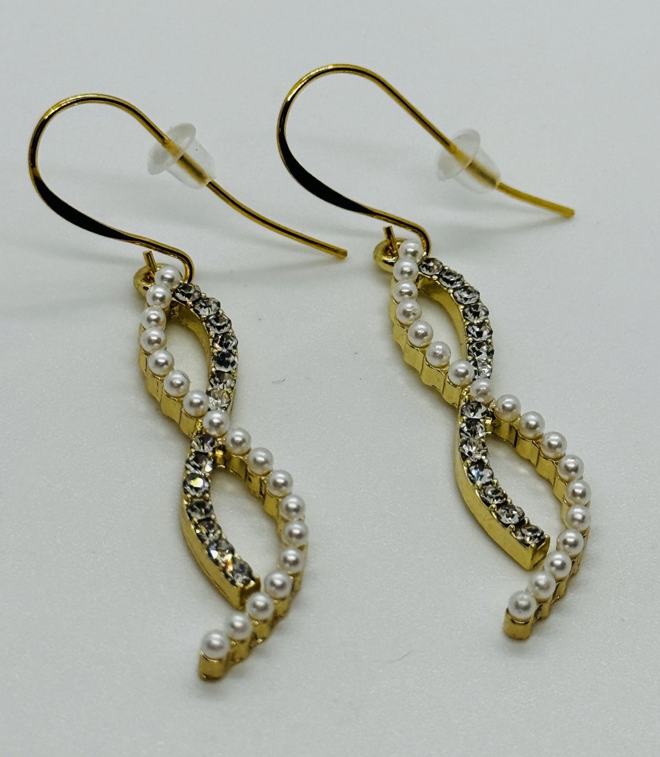 Kalli Earrings Pearl Gold Twist