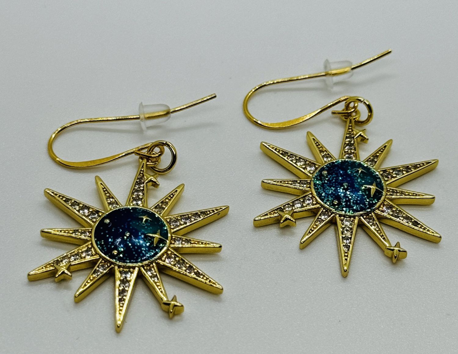 Kalli Earring Gold Tone Sun Galaxy