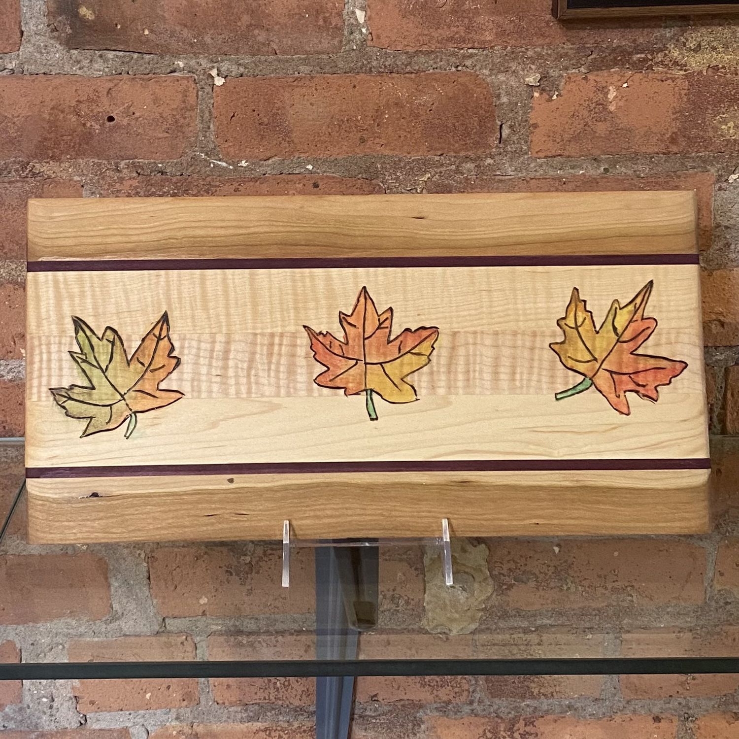 Klindon Cutting board/Charcuterie Board Fall Leaves LightTrim