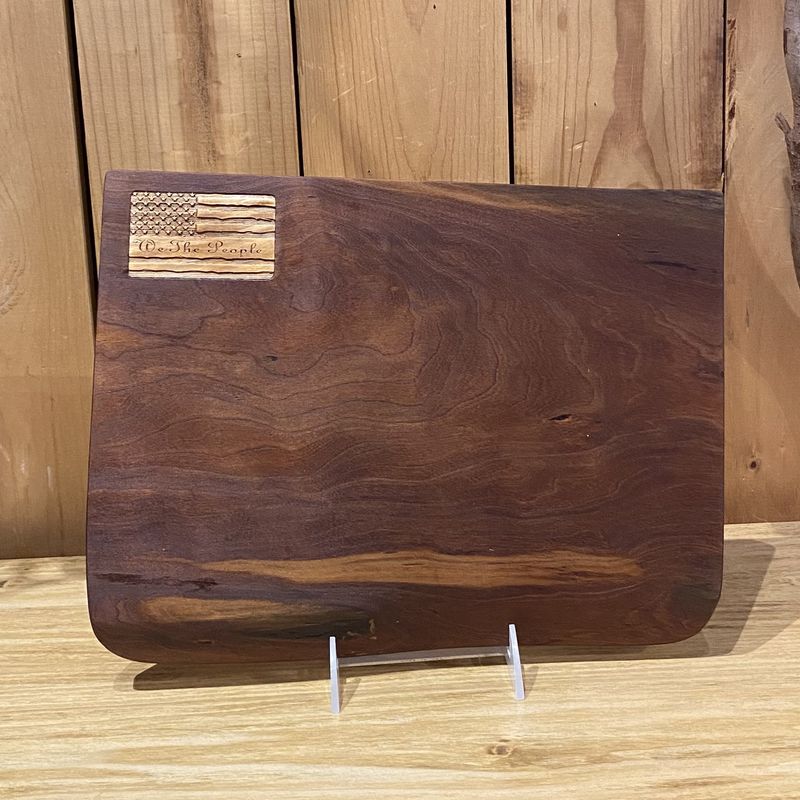 On The Edge We The People Cherry Cutting Board