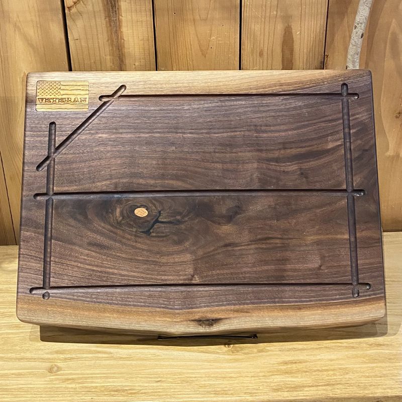 On The Edge Veteran Black Walnut Cutting Board