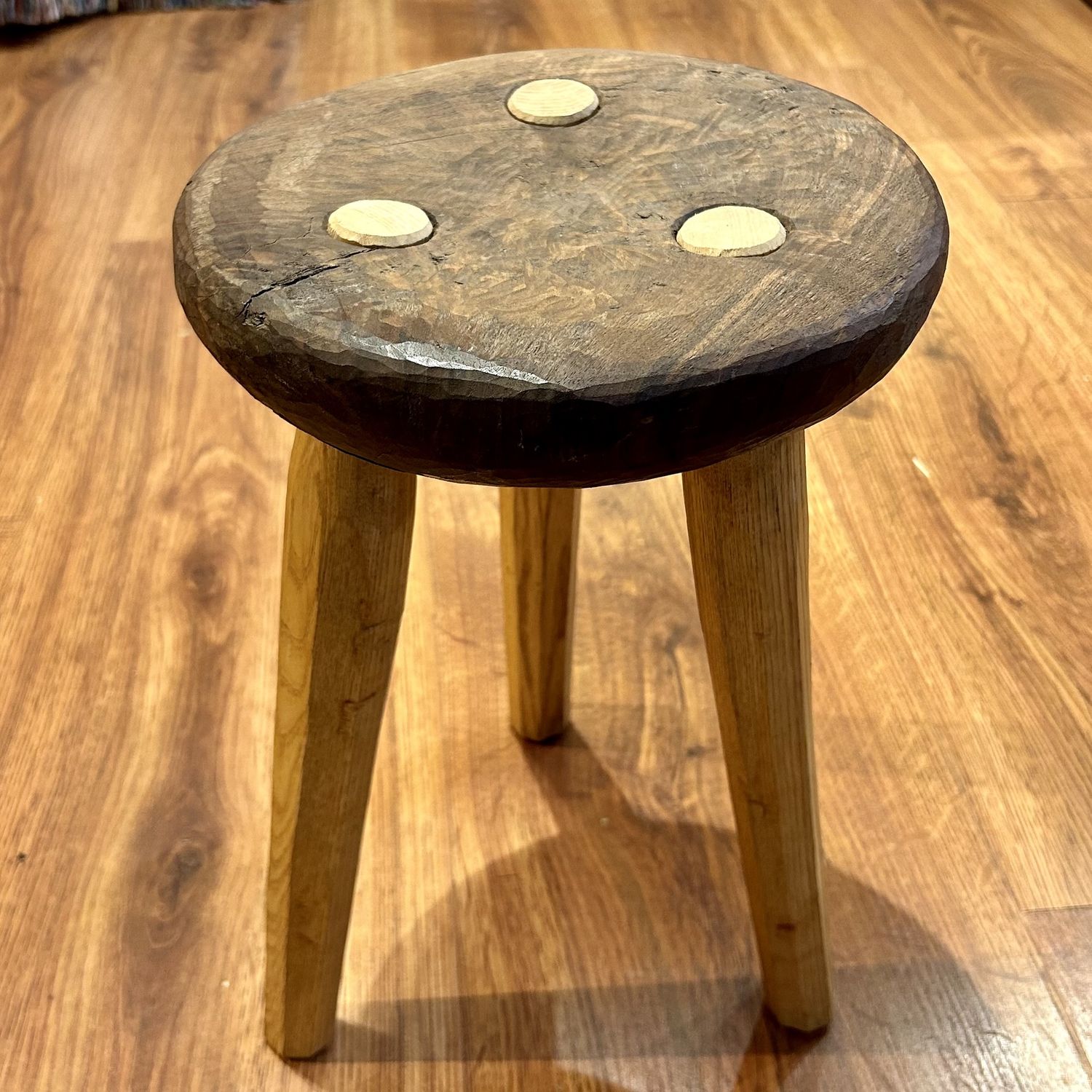 Meiss Circle Walnut Stool