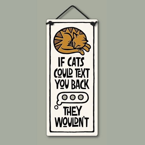 Macone Wall Art If Cats Could Text