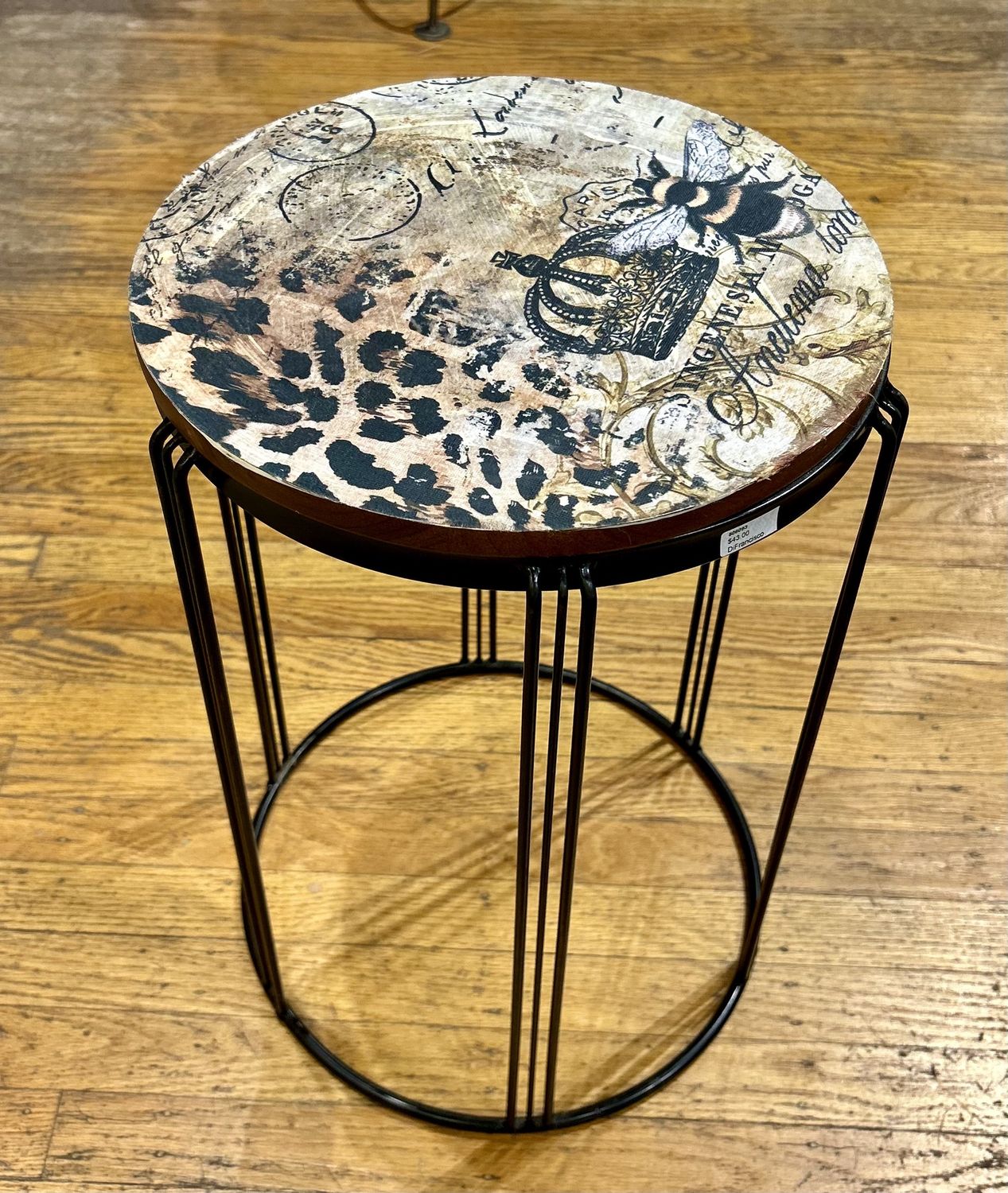DiFrancisco Table Round Wire with Bee Small