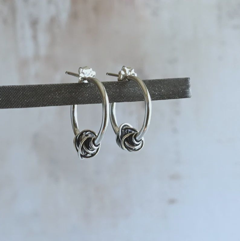 Littoral Earring Petit Hoop Post Wrapped Chaos