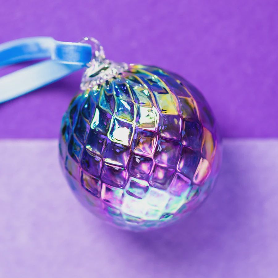 Glass Eye Ornament February Amethyst
