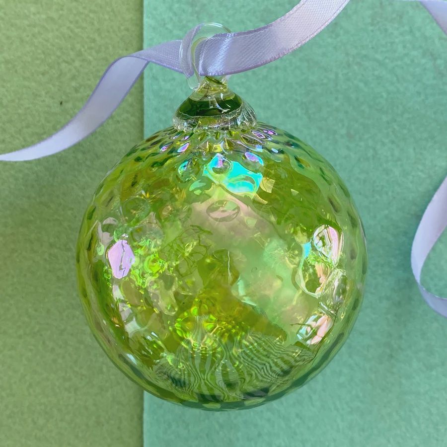 Glass Eye Ornament August Peridot