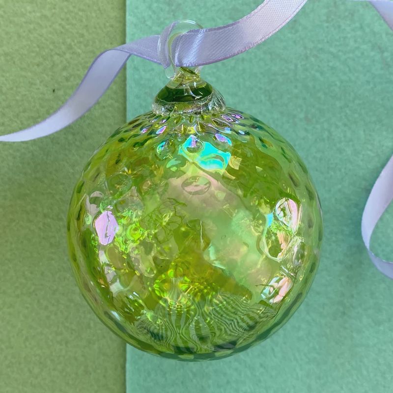 Glass Eye Ornament August Peridot