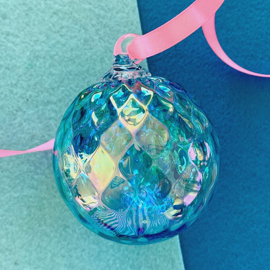 Glass Eye Ornament December Topaz