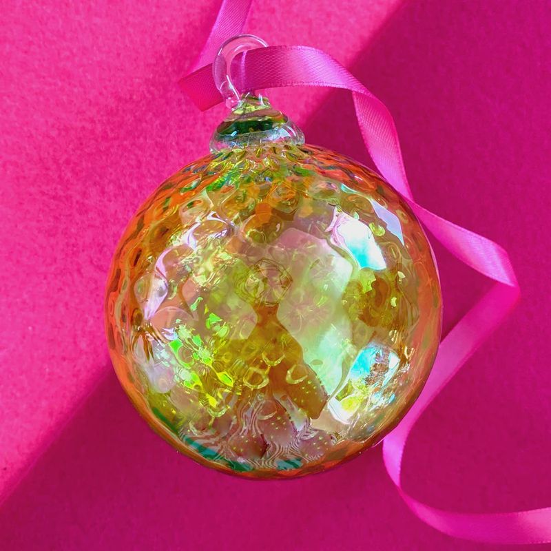 Glass Eye Ornament November Citrine