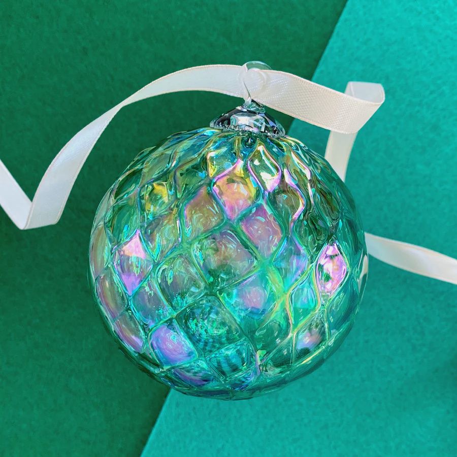 Glass Eye Ornament May Emerald